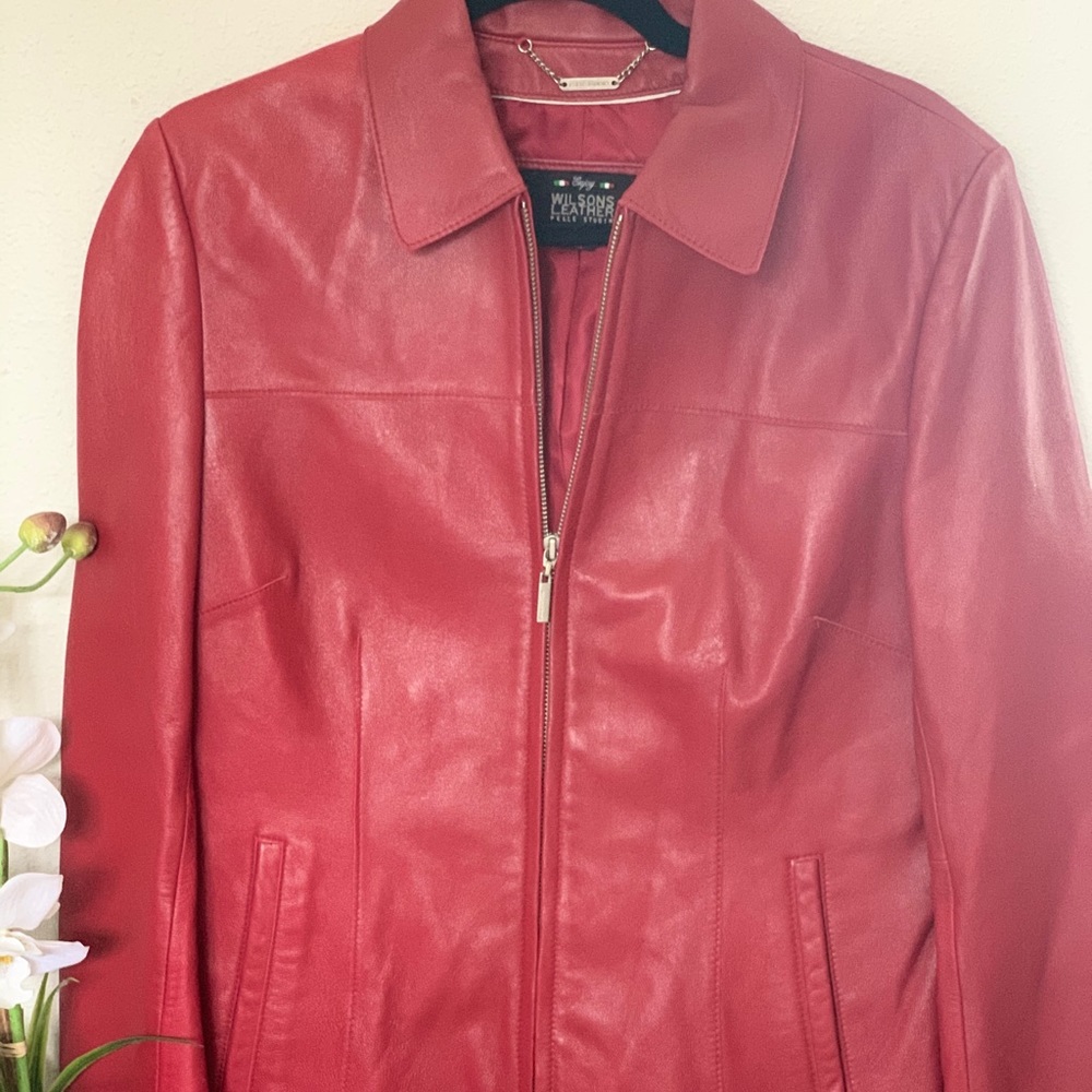 PELLE STUDIO red leather jacket